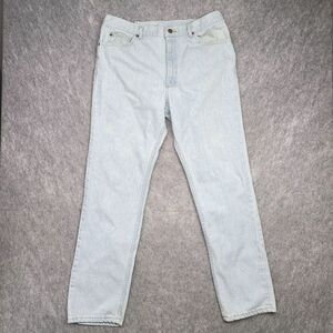 Vintage Lee Jeans‎ Mens 38x34 (36x31) Light Wash Straight Leg Union Made In USA